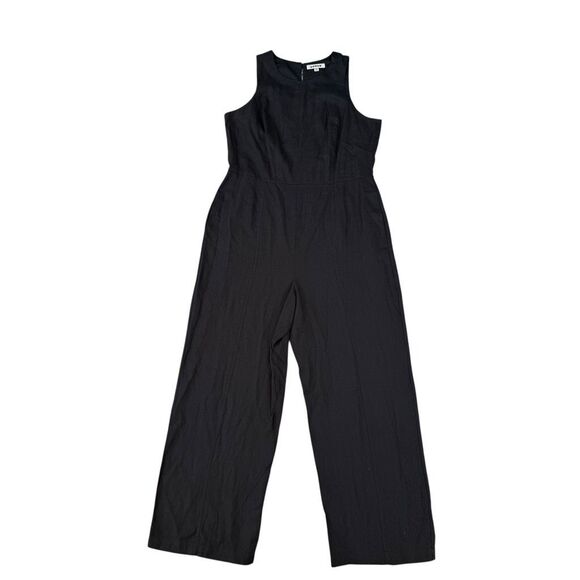 Boden Carla 100% Linen Jumpsuit size 14T black - Picture 6 of 13